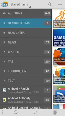 gReader android App screenshot 2