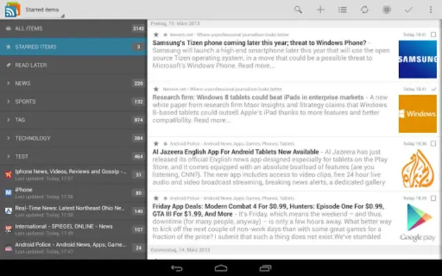 gReader android App screenshot 3